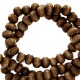 Wooden beads round 4mm Tuscany brown